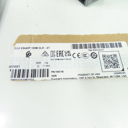 Allen-Bradley 1756-EN2TRXT ControlLogix ENet/IP 100M DLR XT Ser C FW 11.002 NEW