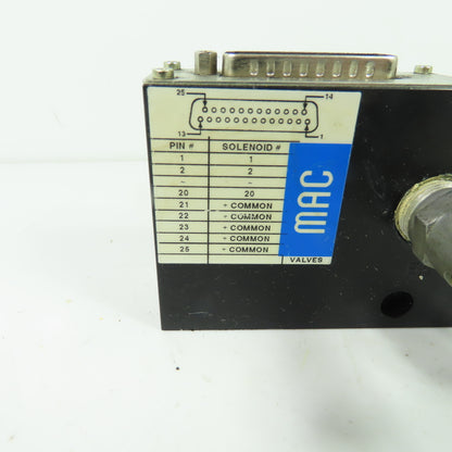 MAC MAConnect Manifold Circuit Base 25-Pin D-Sub Connector
