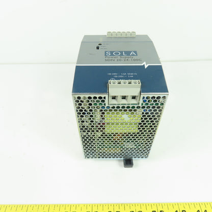 Sola SDN 20-24-100C DIN Rail Power Supply 100-240VAC Input 24VDC 20A Output
