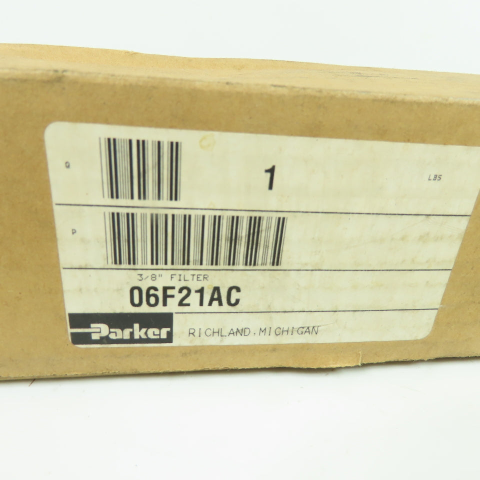 Parker 06F21AC Compressed Air Filter 250PSI Max 175°F 3/8" NPT NEW
