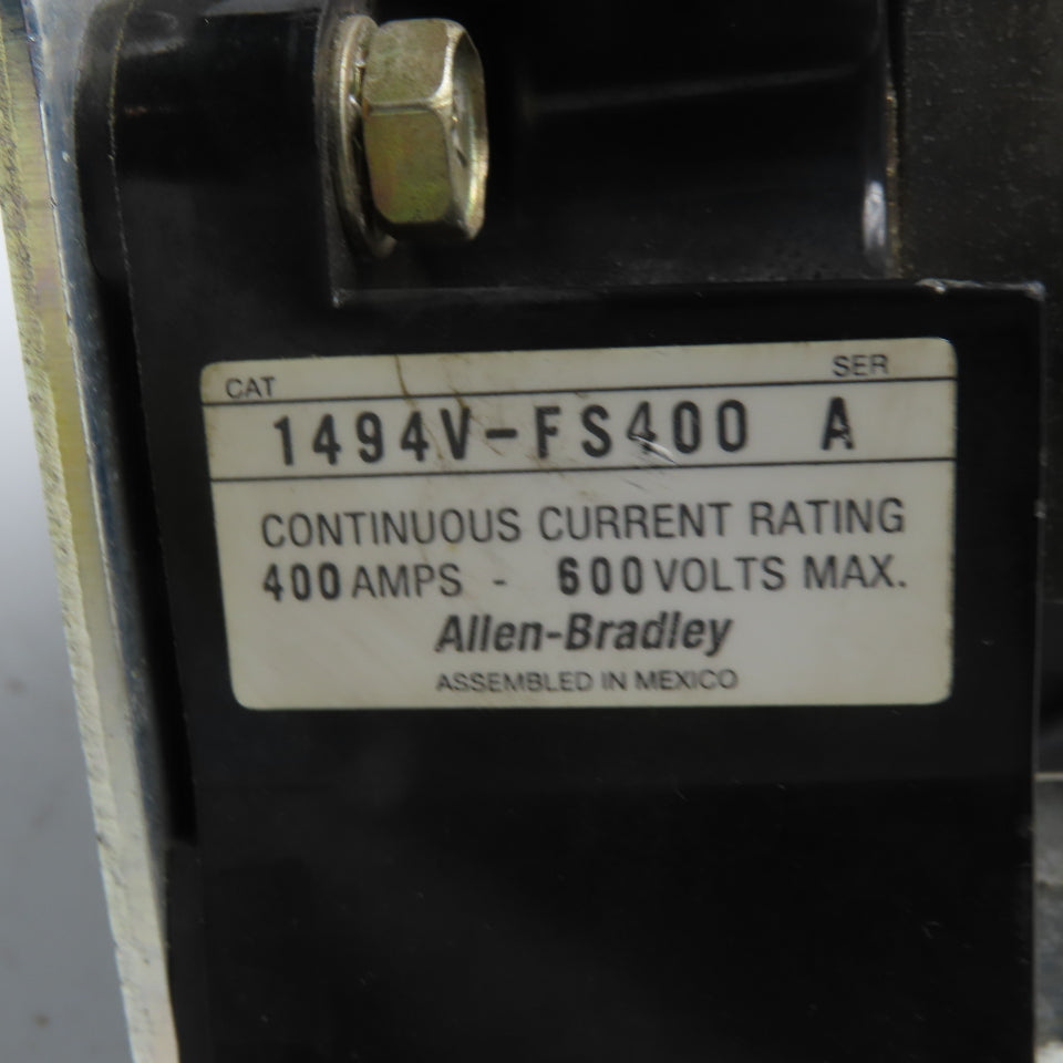 Allen-Bradley 1494V-FS400 400A 3-Pole Fuse Block 600VAC
