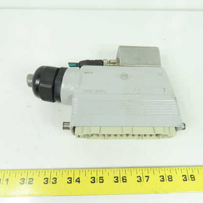 ILME CAOT 24.6 L 24-Pin Heavy Duty Connector Hood with Male Insert NPT 1"