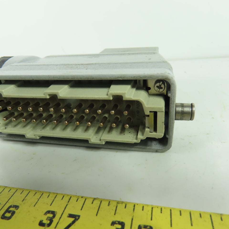 ILME CAOT 24.6 L 24-Pin Heavy Duty Connector Hood with Male Insert NPT 1"