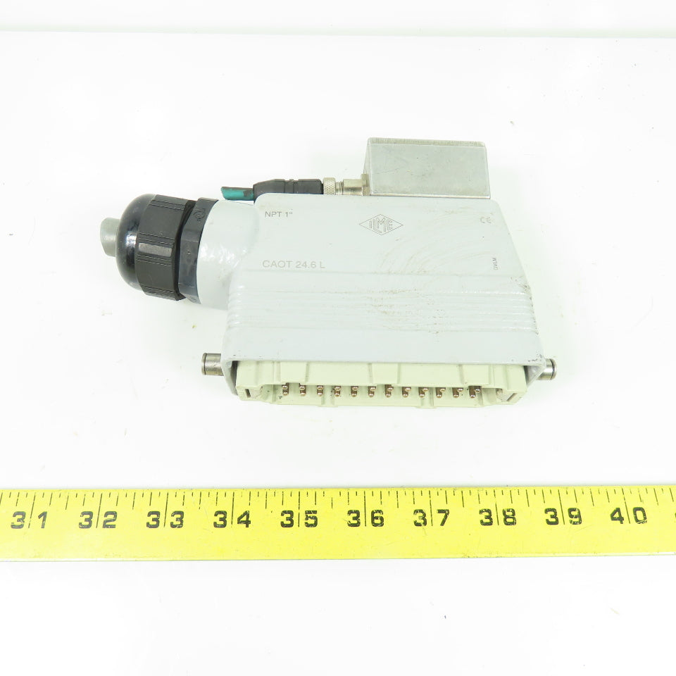 ILME CAOT 24.6 L 24-Pin Heavy Duty Connector Hood with Male Insert NPT 1"