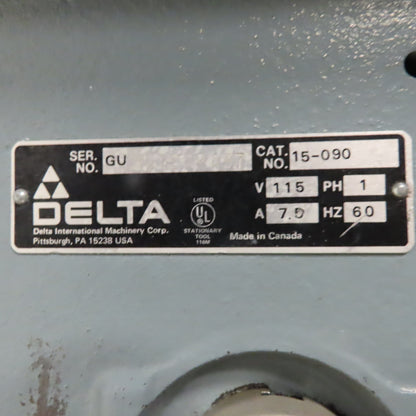 Delta 15-090 Model 15" Drill Press 1/4HP 1Ph 115/230V 4-Speed 10.5" x 10" Table