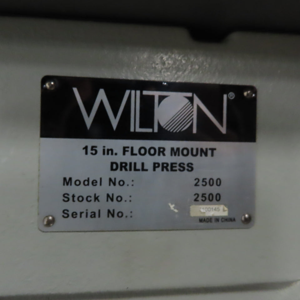 Wilton 2500 15" Floor Mount Drill Press 3/4HP 1Ph 115/230V 11.5"x 11.5" Table