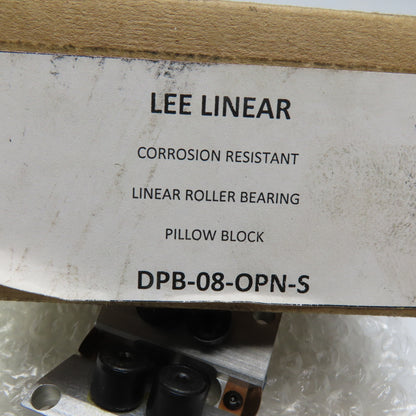 Lee Linear DPB-08-OPN-S Double Roller Bearing Pillow Block with Scraper