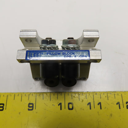 Lee Linear DPB-08-OPN-S Double Roller Bearing Pillow Block with Scraper