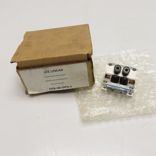 Lee Linear DPB-08-OPN-S Double Roller Bearing Pillow Block with Scraper