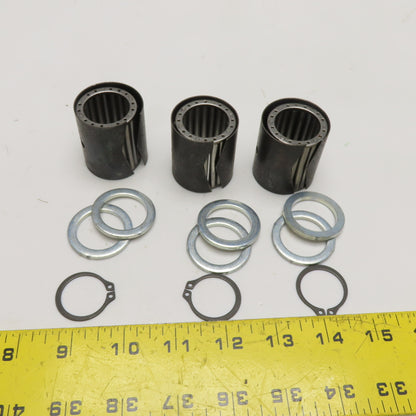 1" Bore Needle Roller Bearings with Sleeves and Washers Lot Of 3