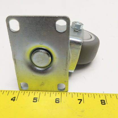 Swivel Plate Casters 3" Grey Non-Marking Lot of 4