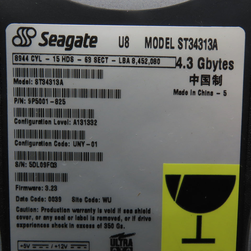 Seagate 9P5001-825 ST34313A 4.3GB Ultra ATA Internal Hard Drive