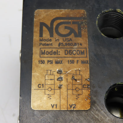 NGT D6C0M Double Pilot Operated Check Valve 150 PSI