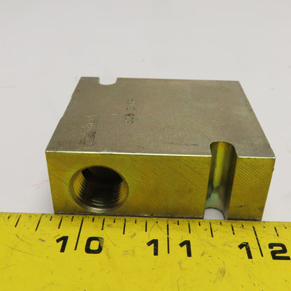 Parker B08 3 6P 3 Way Hydraulic Manifold Block
