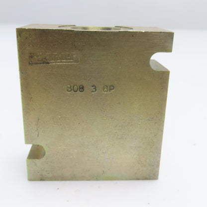 Parker B08 3 6P 3 Way Hydraulic Manifold Block
