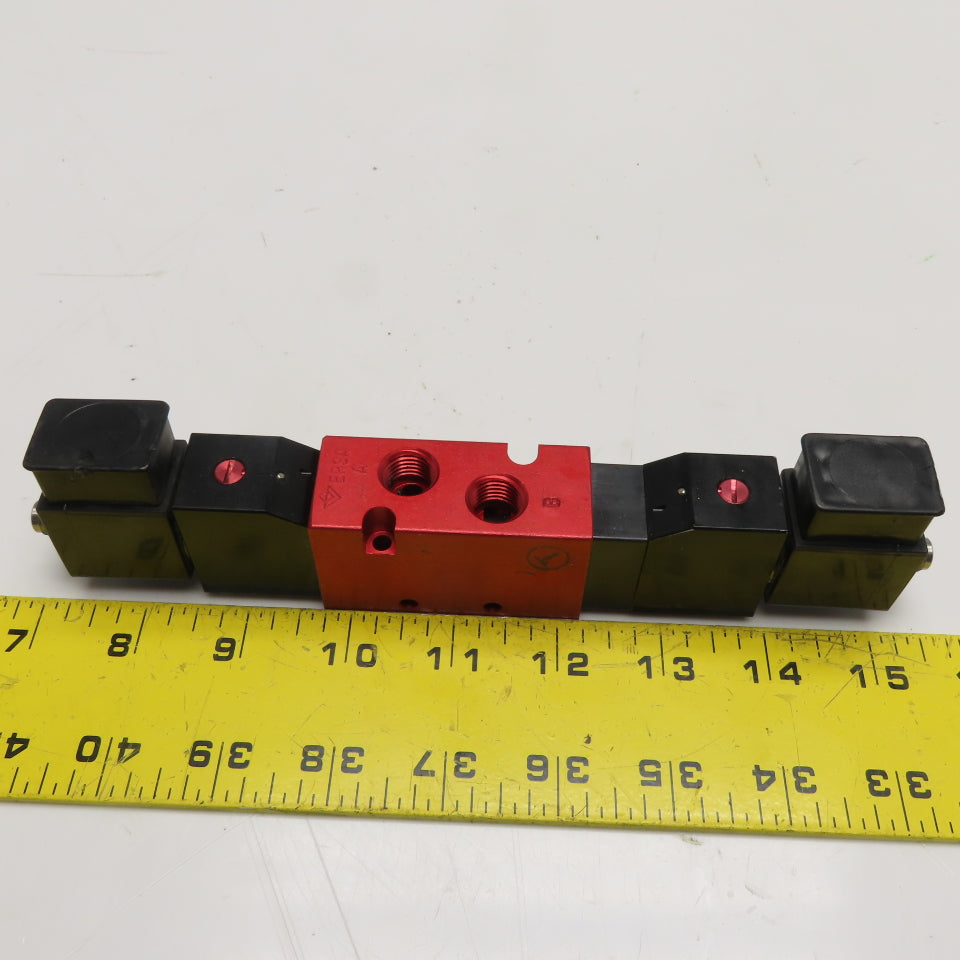 Versa CXX-4323-HC-A120 Dual Solenoid Pneumatic Valve 120VAC 25-115 PSI 1/4" NPT