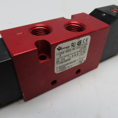 Versa CXX-4323-HC-A120 Dual Solenoid Pneumatic Valve 120VAC 25-115 PSI 1/4" NPT