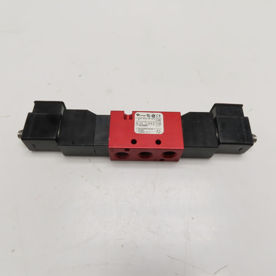 Versa CXX-4323-HC-A120 Dual Solenoid Pneumatic Valve 120VAC 25-115 PSI 1/4" NPT