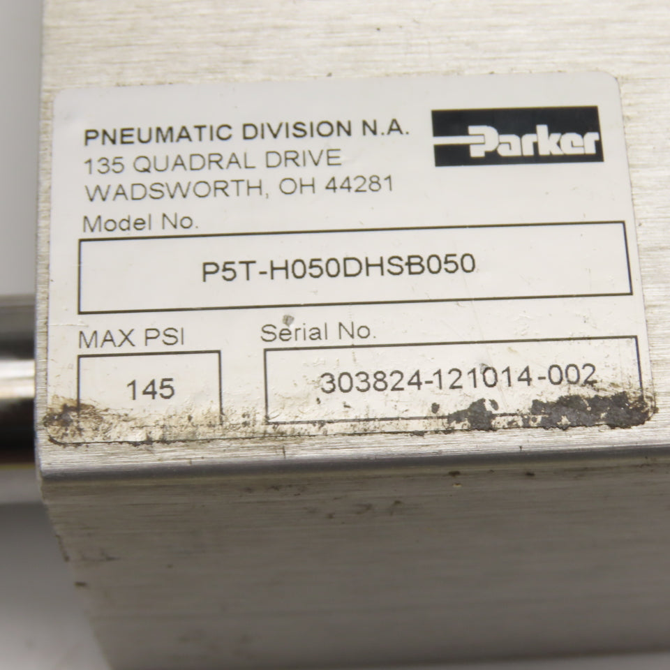 Parker P5T-H050DHSB050 50mm Stroke Guided Thruster Air Cylinder 145 PSI