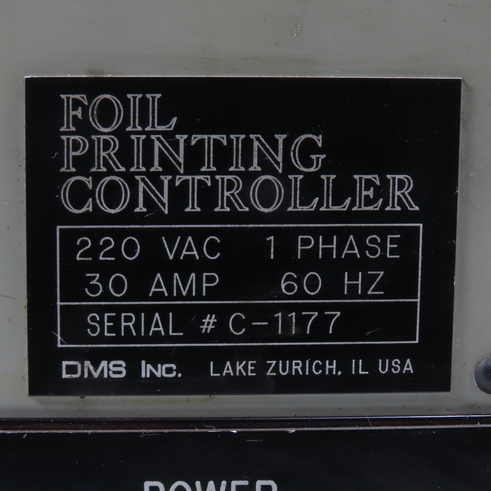 DMS Foil Printing Controller 220V 1PH 30-Amp W/Cord