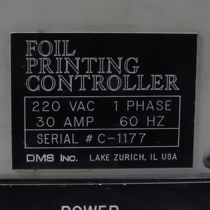 DMS Foil Printing Controller 220V 1PH 30-Amp W/Cord