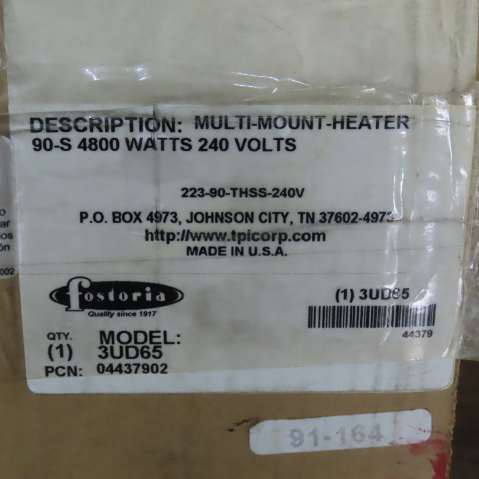 Fostoria 223-90-THSS-240V Sun-Mite Stainless Infrared Heater 4800W 1PH 240V