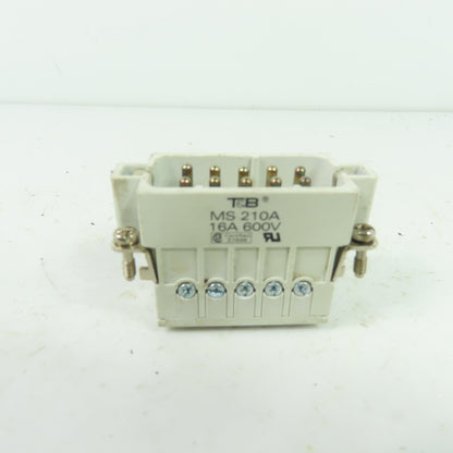 Thomas & Betts MS 210A 10-Pin Male Connector Insert 16A 600V