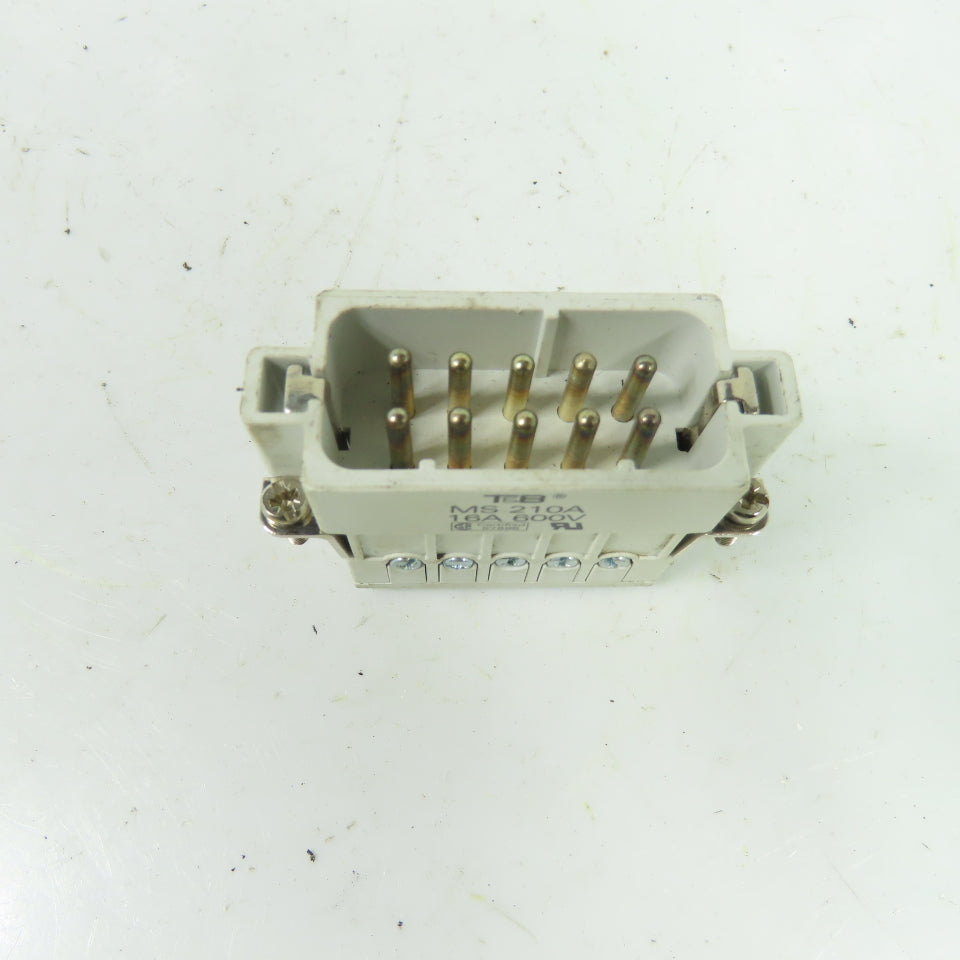 Thomas & Betts MS 210A 10-Pin Male Connector Insert 16A 600V
