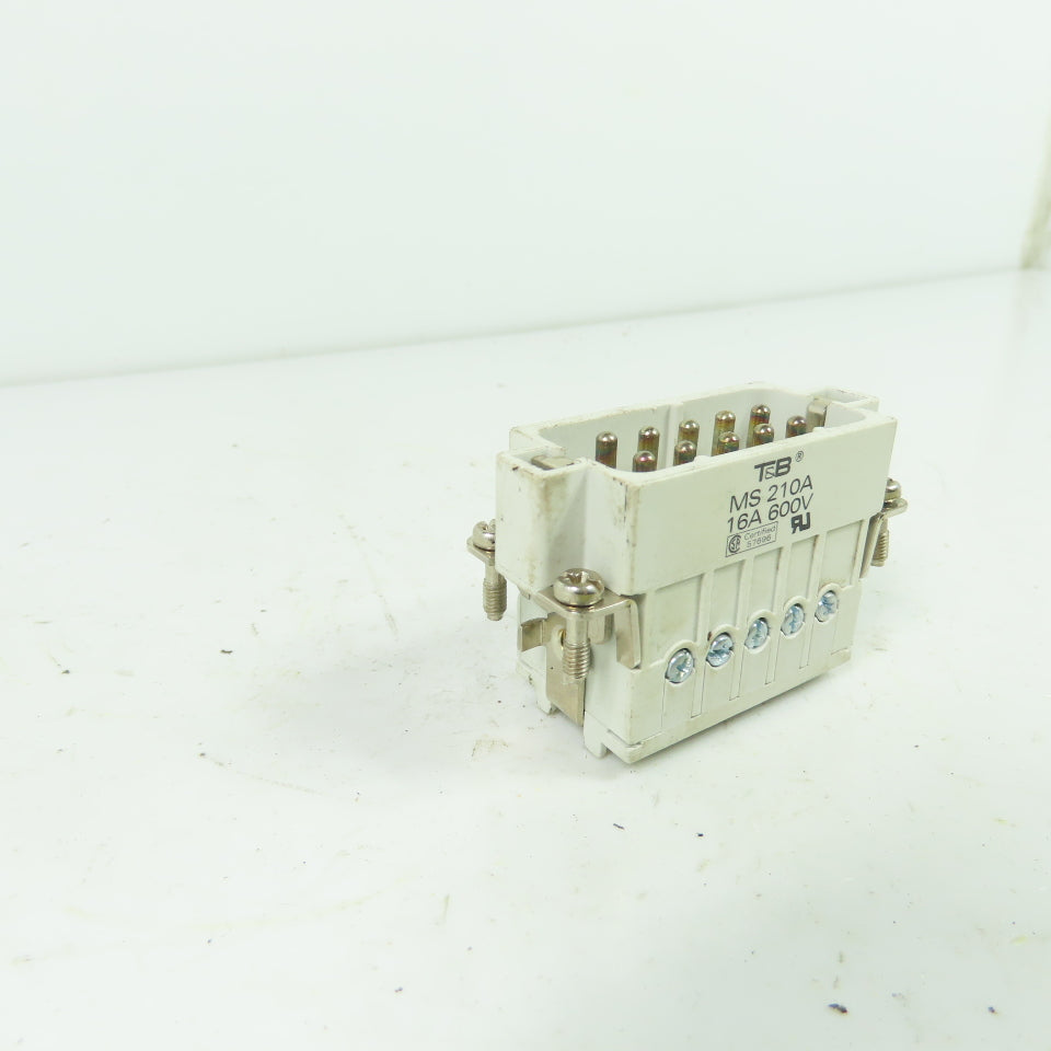 Thomas & Betts MS 210A 10-Pin Male Connector Insert 16A 600V