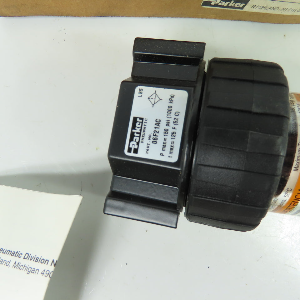 Parker 06F21AC 3/8" NPT Pneumatic Air Line Filter 150 PSI NEW