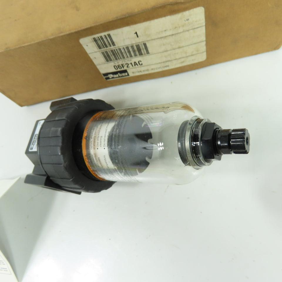 Parker 06F21AC 3/8" NPT Pneumatic Air Line Filter 150 PSI NEW