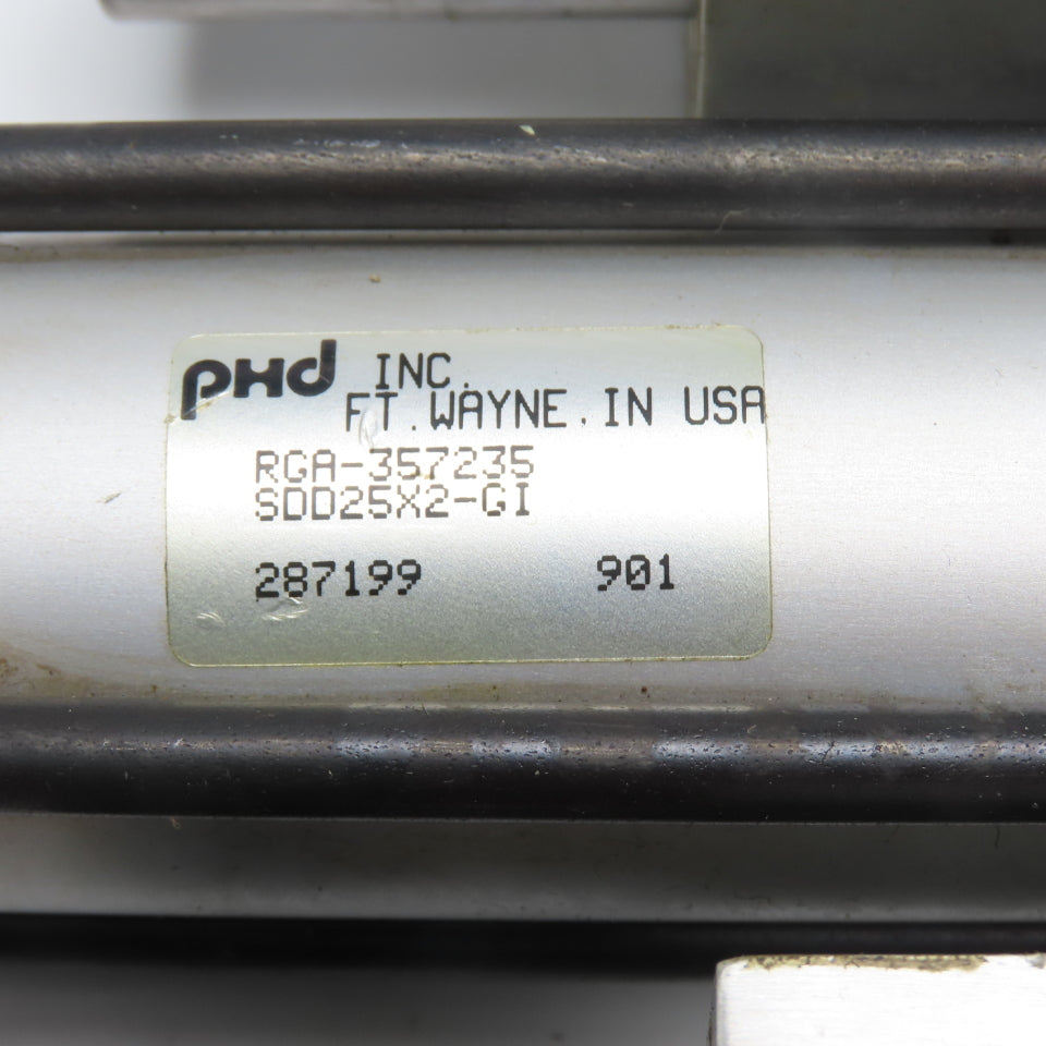 Phd SDD25X2-GI RGA-357235 Guided Pneumatic Slide Cylinder 25mm Bore 2" Stroke