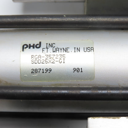 Phd SDD25X2-GI RGA-357235 Guided Pneumatic Slide Cylinder 25mm Bore 2" Stroke