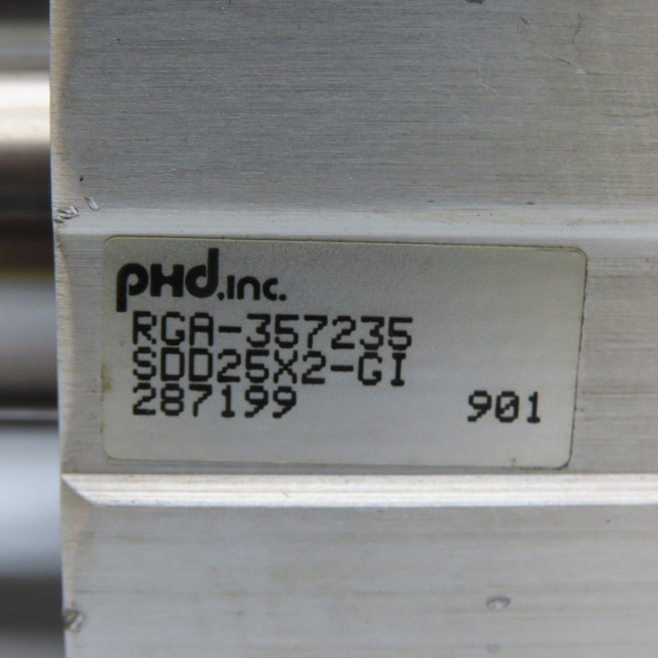 Phd SDD25X2-GI RGA-357235 Guided Pneumatic Slide Cylinder 25mm Bore 2" Stroke