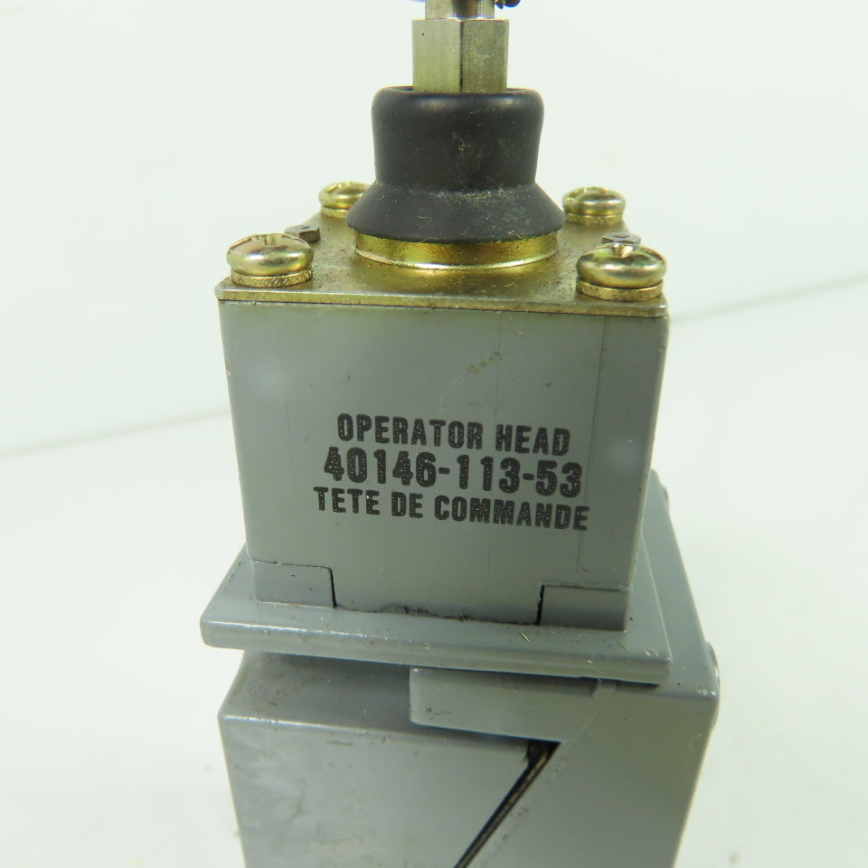 Allen-Bradley 802T-WSP Oiltight Limit Switch Ser J W/ 40146-113-53 Head