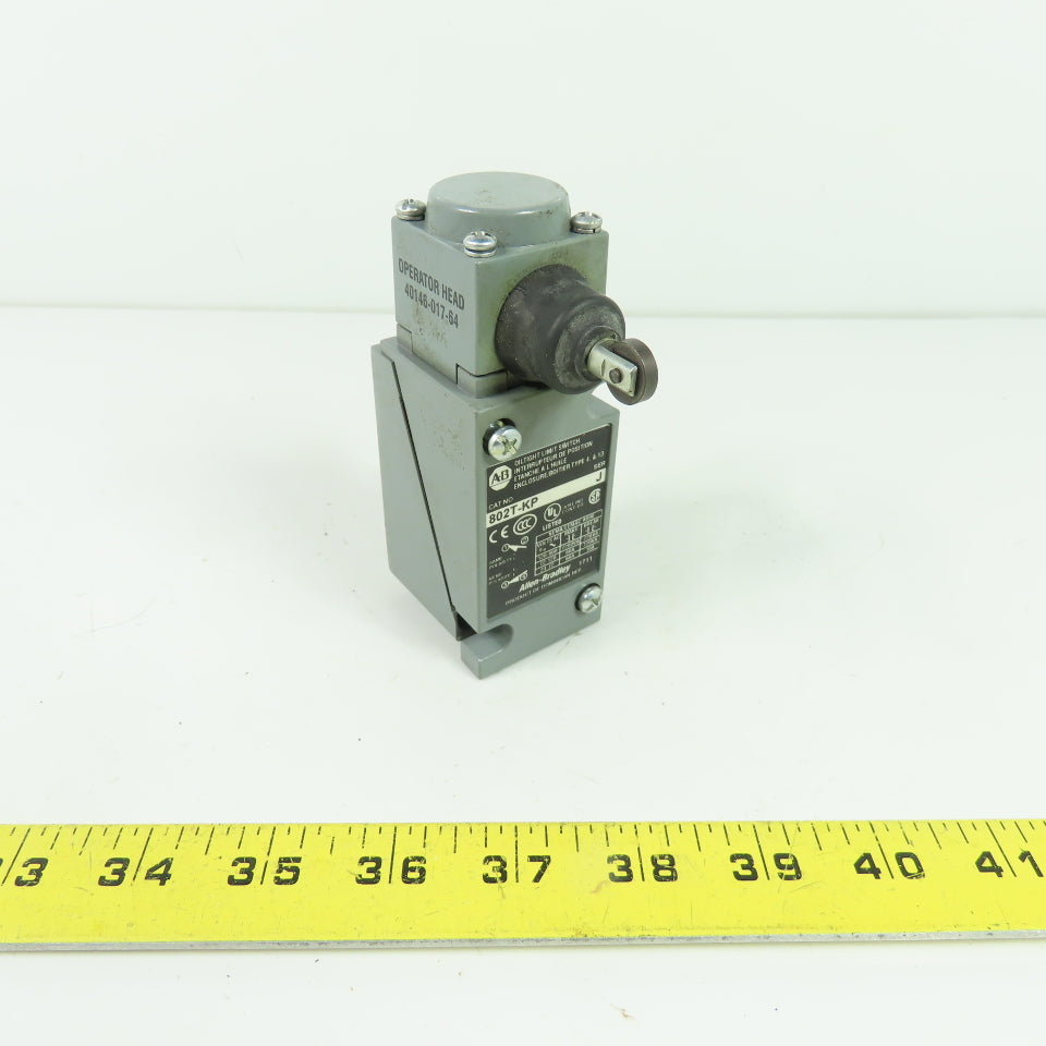 Allen-Bradley 802T-KP Oiltight Limit Switch Roller Plunger Ser J W/ 40146-017-64