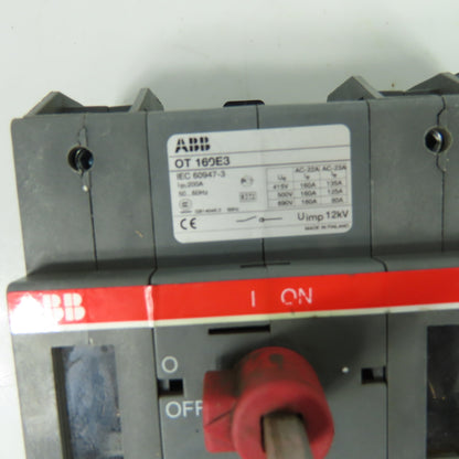 ABB OT160E3 100A 3-Pole Non-Fusible Disconnect Switch 600VAC