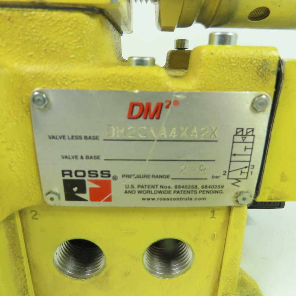 Ross Controls DM2CNA4XA2X Solenoid Reset Valve 2-8 Bar 24VDC W/ Silencer
