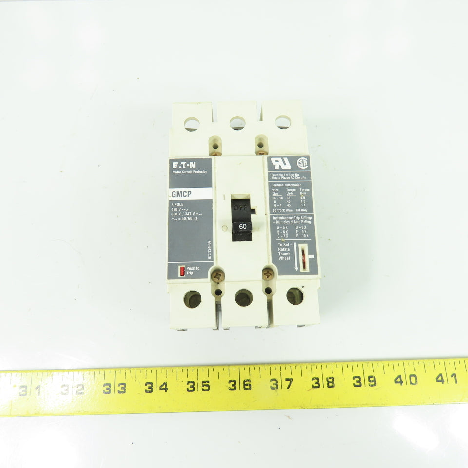 Eaton GMCP 60A 3-Pole Motor Circuit Protector 480V/600V