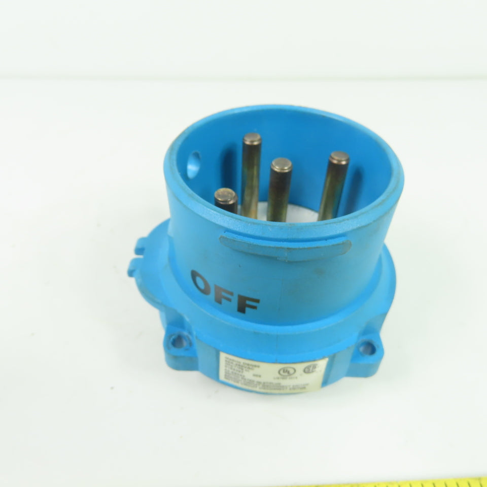 Meltric DSN60 60A 480VAC 3Ph Disconnect Switch Rated Inlet Plug