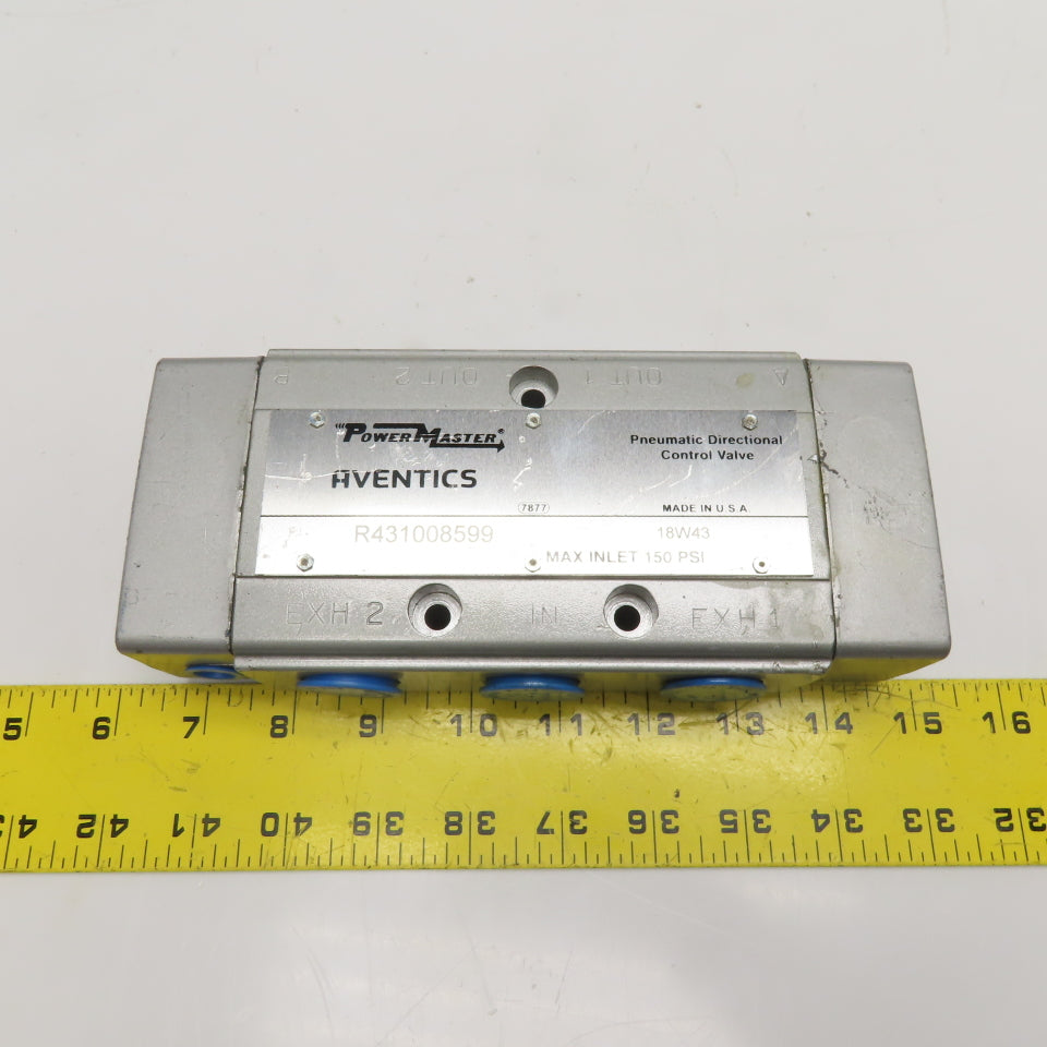 AVENTICS R431008599 PowerMaster Pneumatic Directional Control Valve 150 PSI