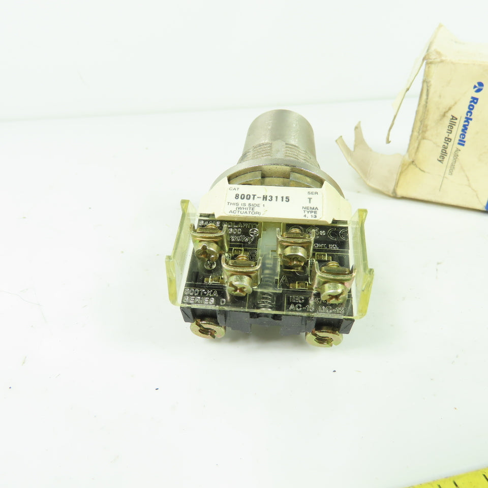 Allen-Bradley 800T-H3115 2-Position Key Operated Selector Switch Ser T NEW