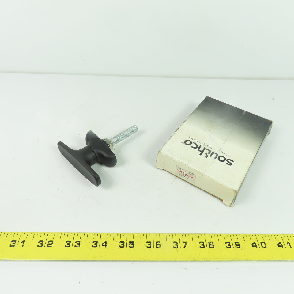 Southco 92-11-532 Cam Latch T-Handle Fixed Grip Latch Black Powder Coated