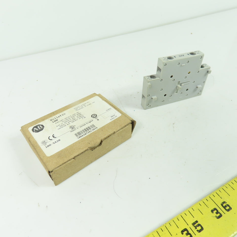 Allen-Bradley 100-SA20 Side Mount Auxiliary Contact Block SerB 600VAC 10A NEW