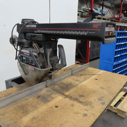 Craftsman 10" Radial Arm Saw 2.75Hp 110-208/220V 1Ph 90° Bevel