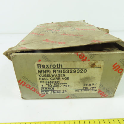 Rexroth R165329320 Block Carbon Steel Ball Carriage NEW