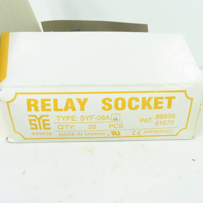 SYE SYF-08A 8-Pin Relay Socket Base NEW Lot Of 10