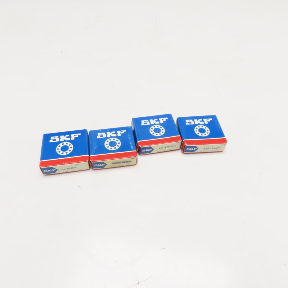 SKF 6304 RSJEM Single Row Deep Groove Radial Ball Bearing 20x52x15mm Lot Of 4