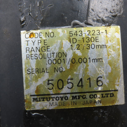 Mitutoyo ID-130E 543-223-1 Digimatic Indicator 1.2" 30mm Range .0001" / 0.001mm