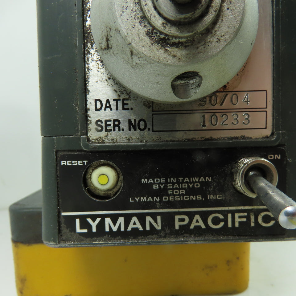 Lyman Pacific AL-250 Milling Machine Power Feed 110VAC 2.5A